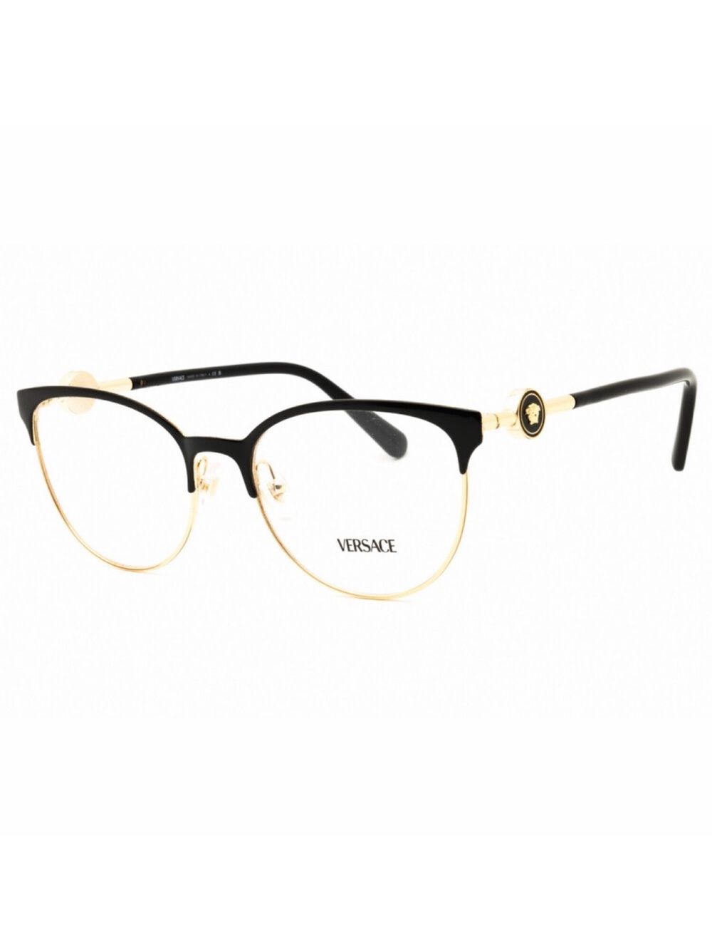 NEW Versace VE1271 1433 Black Gold Eyeglasses Authentic